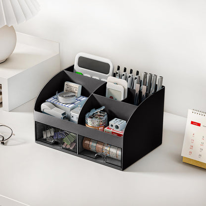 Blue Desk Organizer with 2 Drawers