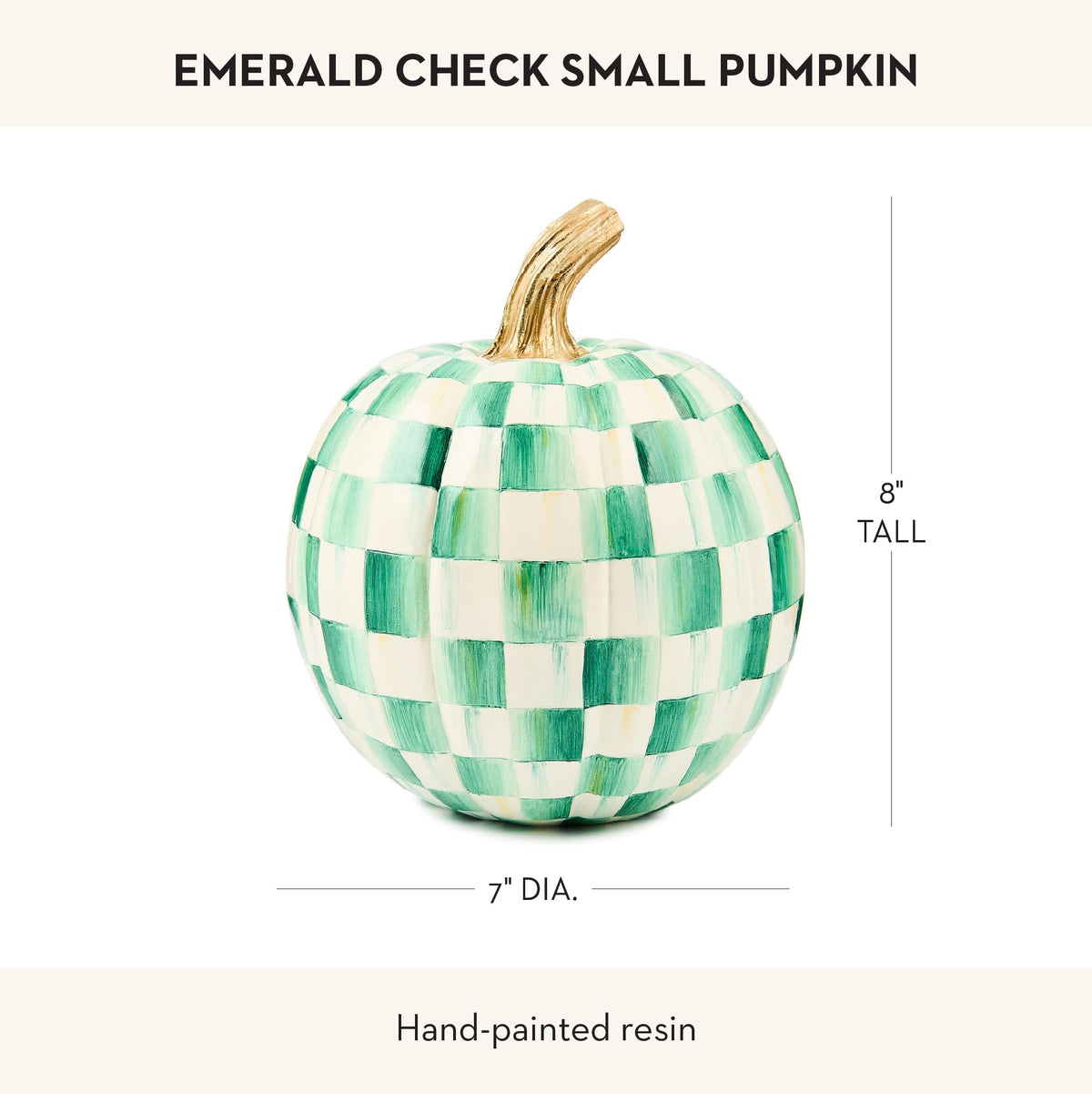 MacKenzie-Childs Resin Pumpkin, Royal Check