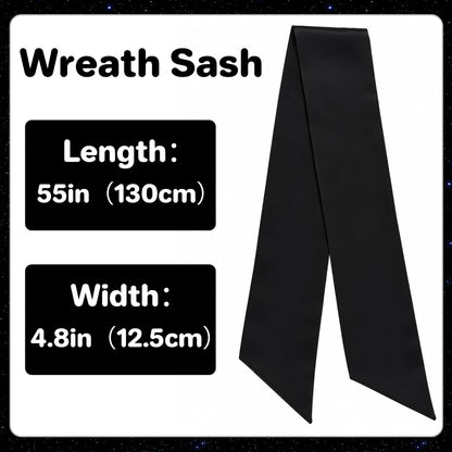 Royal Blue Satin Wreath Sash