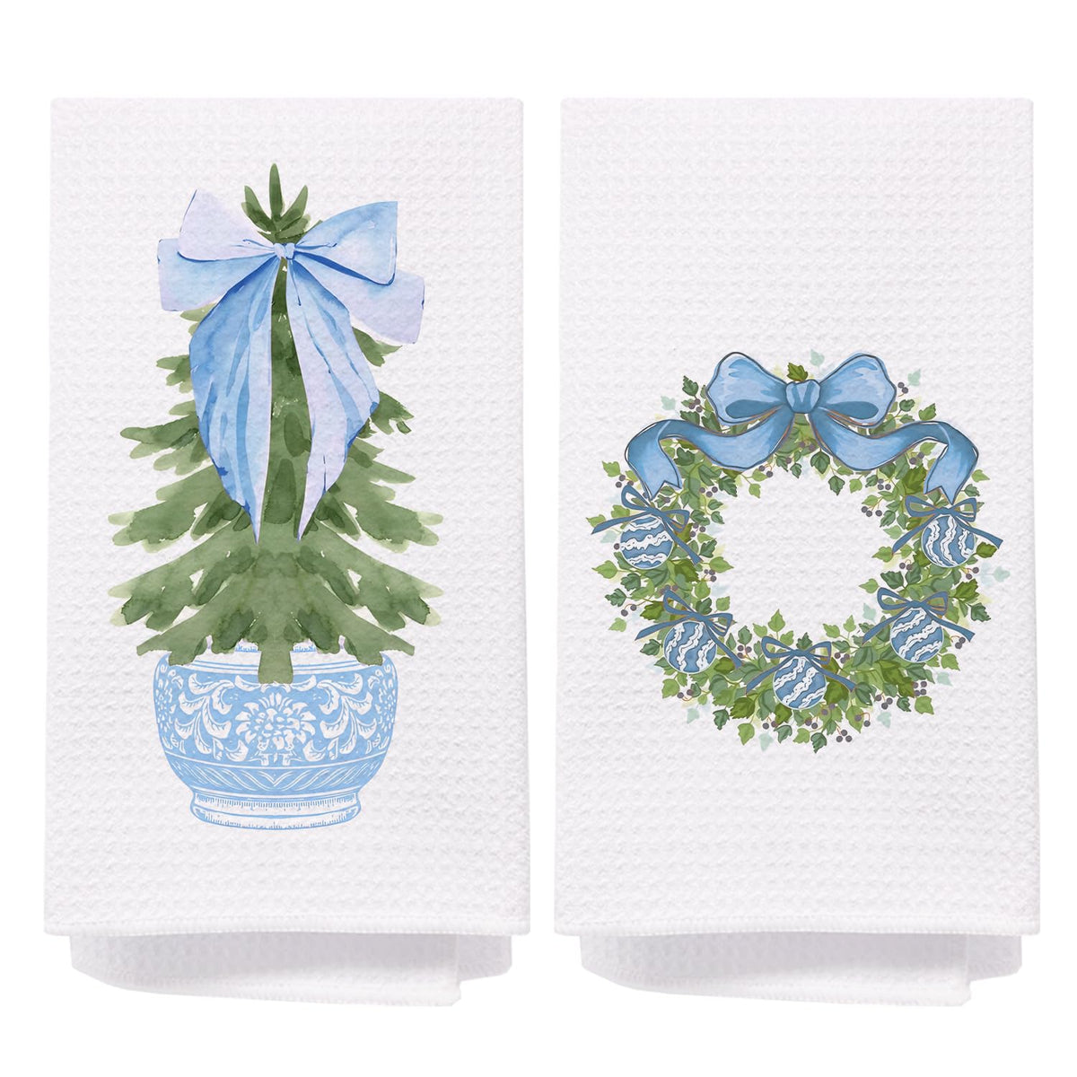 Chinoiserie Christmas Kitchen Hand Towels, 16x24 Inch