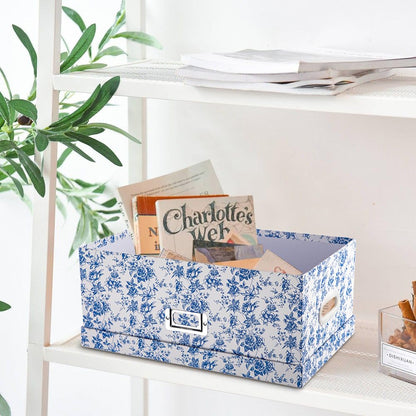 Blue and White Floral Nested Storage Boxes
