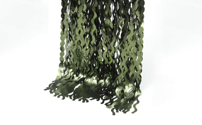 Navy Blue Foil Fringe Curtains, 4 Pack