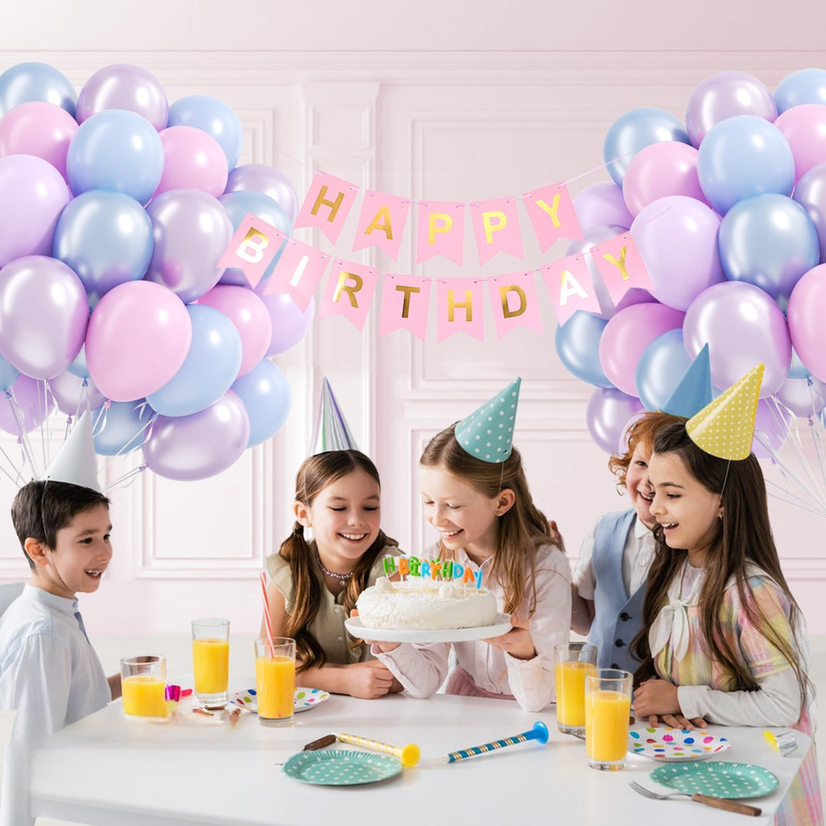 Blue and White Balloon Kit, 60 Pieces