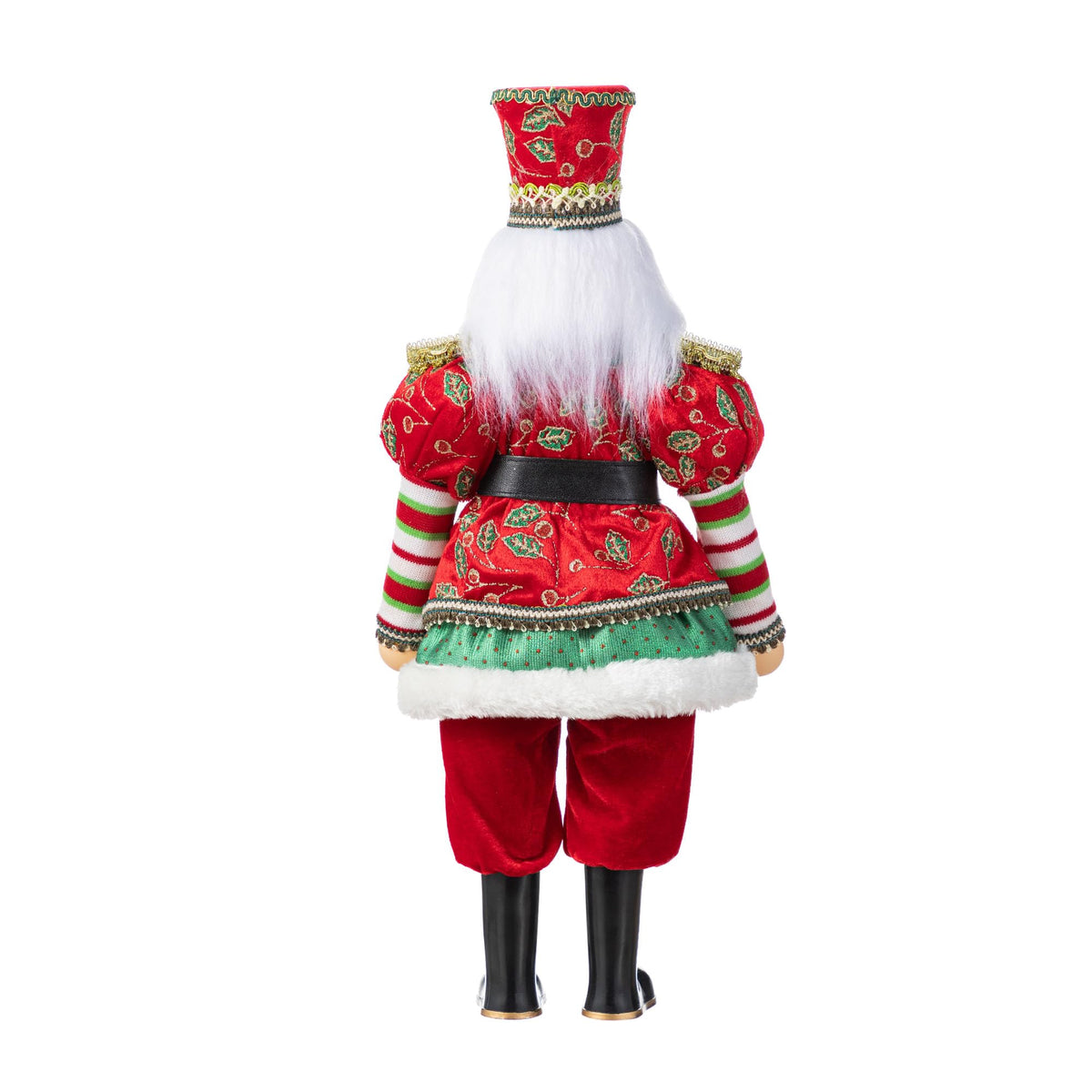 Blue Velvet Santa Figurine, 18 Inch