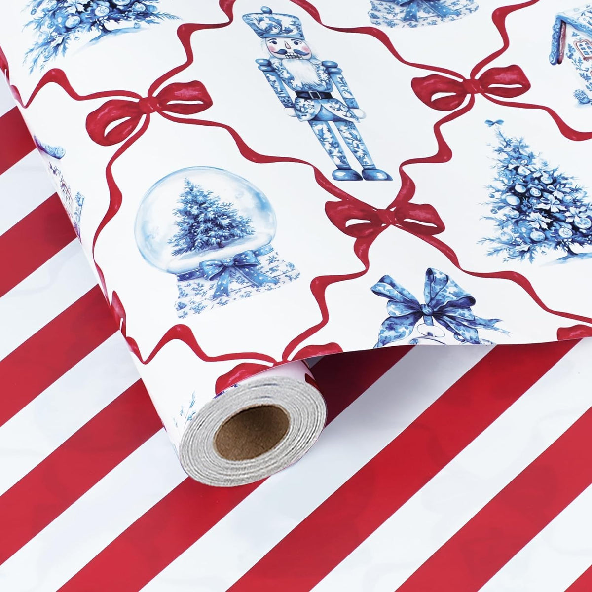 Nutcracker Reversible Christmas Wrapping Paper, 33 Ft