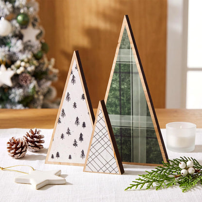Chinoiserie Wooden Snowmen, Set of 3