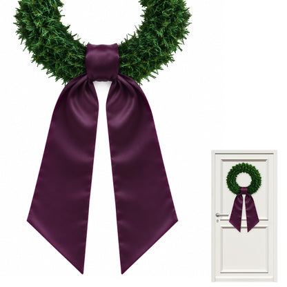 Royal Blue Satin Wreath Sash