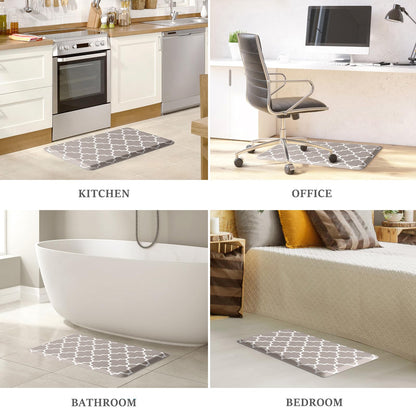 Blue Cushioned Anti-Fatigue Kitchen Mat