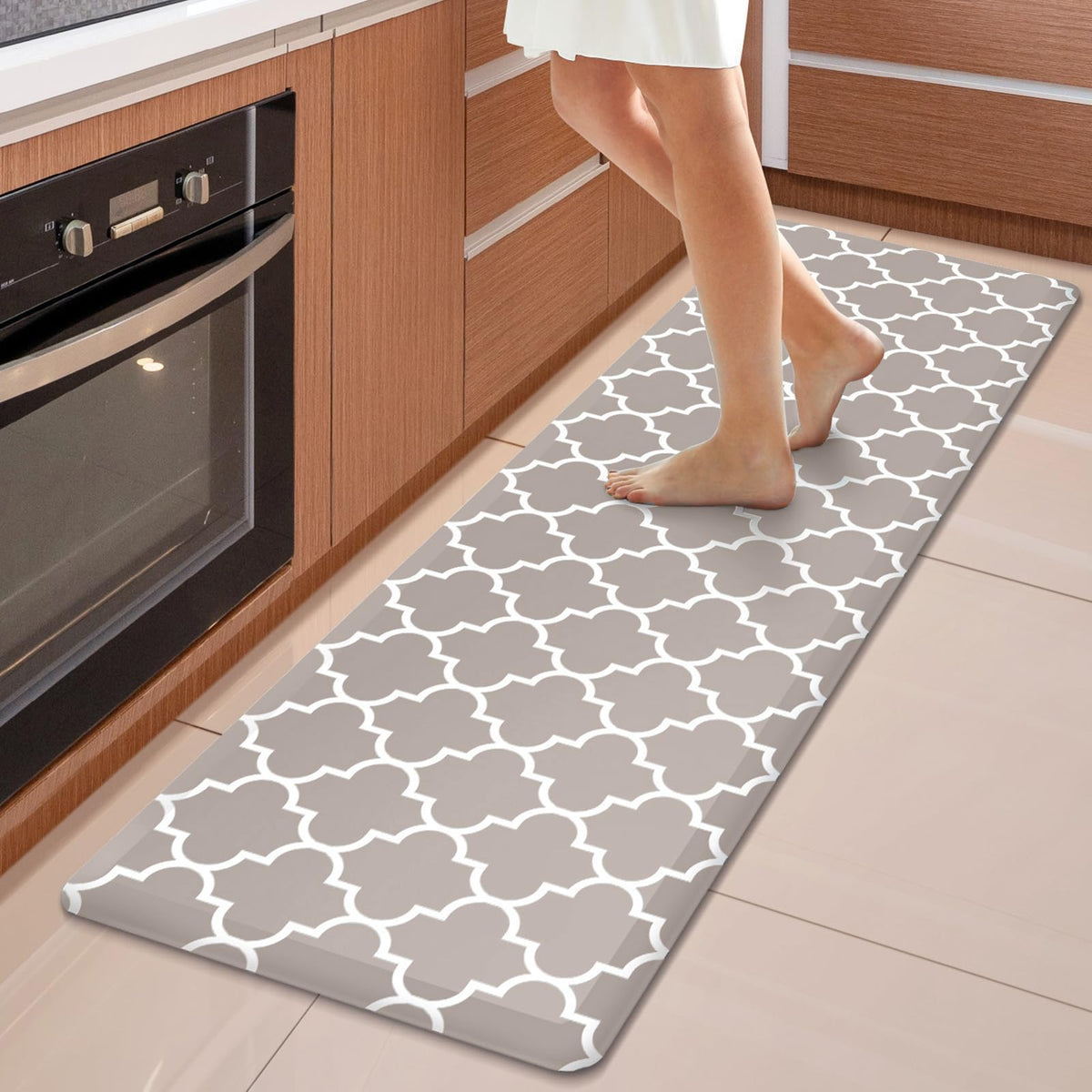 Blue Cushioned Anti-Fatigue Kitchen Mat
