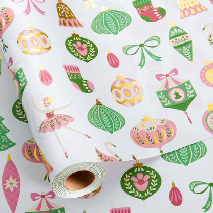 Blue Nutcracker Christmas Wrapping Paper, 32.8 Ft
