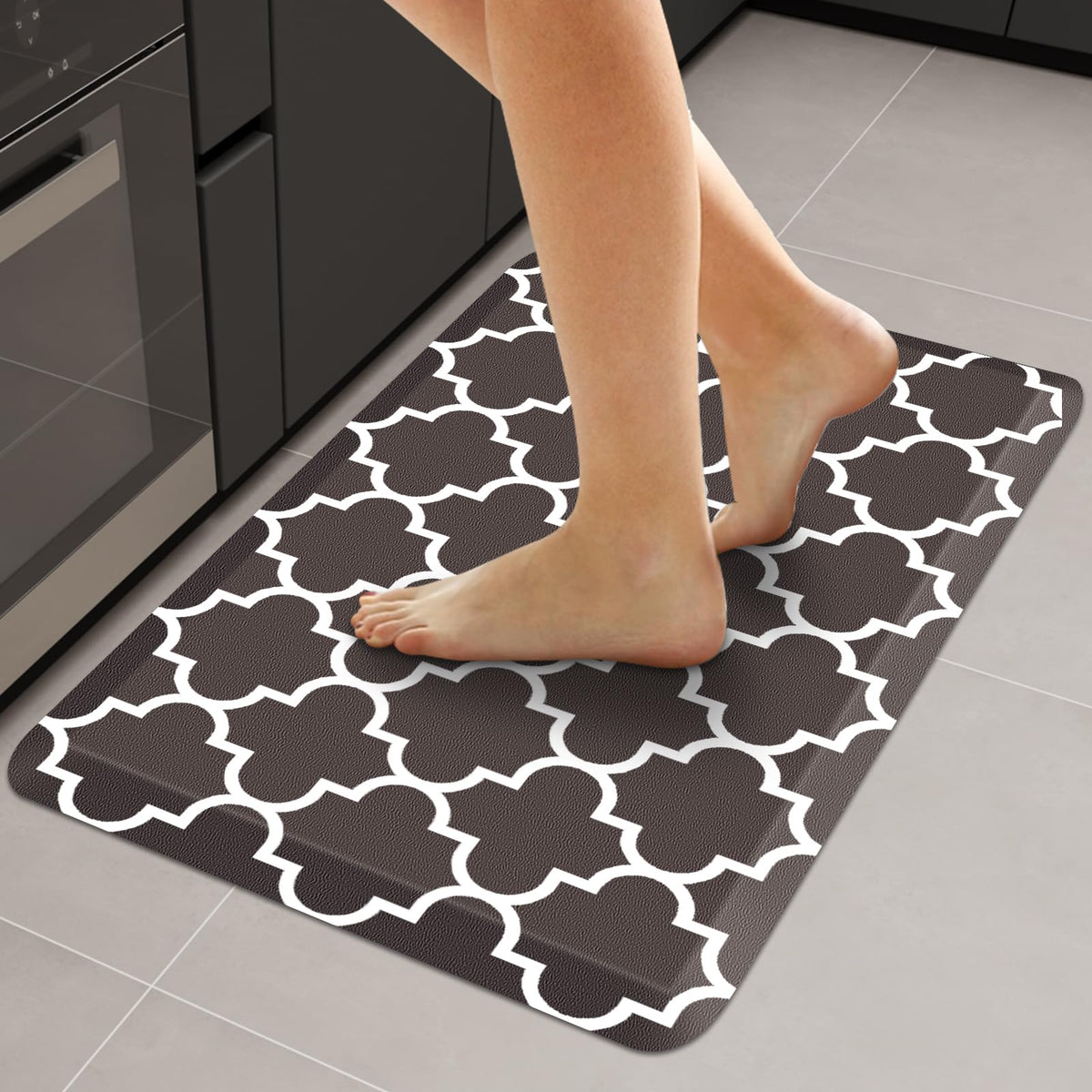 Blue Cushioned Anti-Fatigue Kitchen Mat