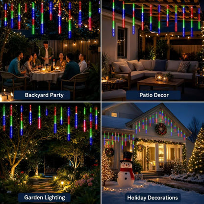 Aukora Blue Meteor Shower Lights