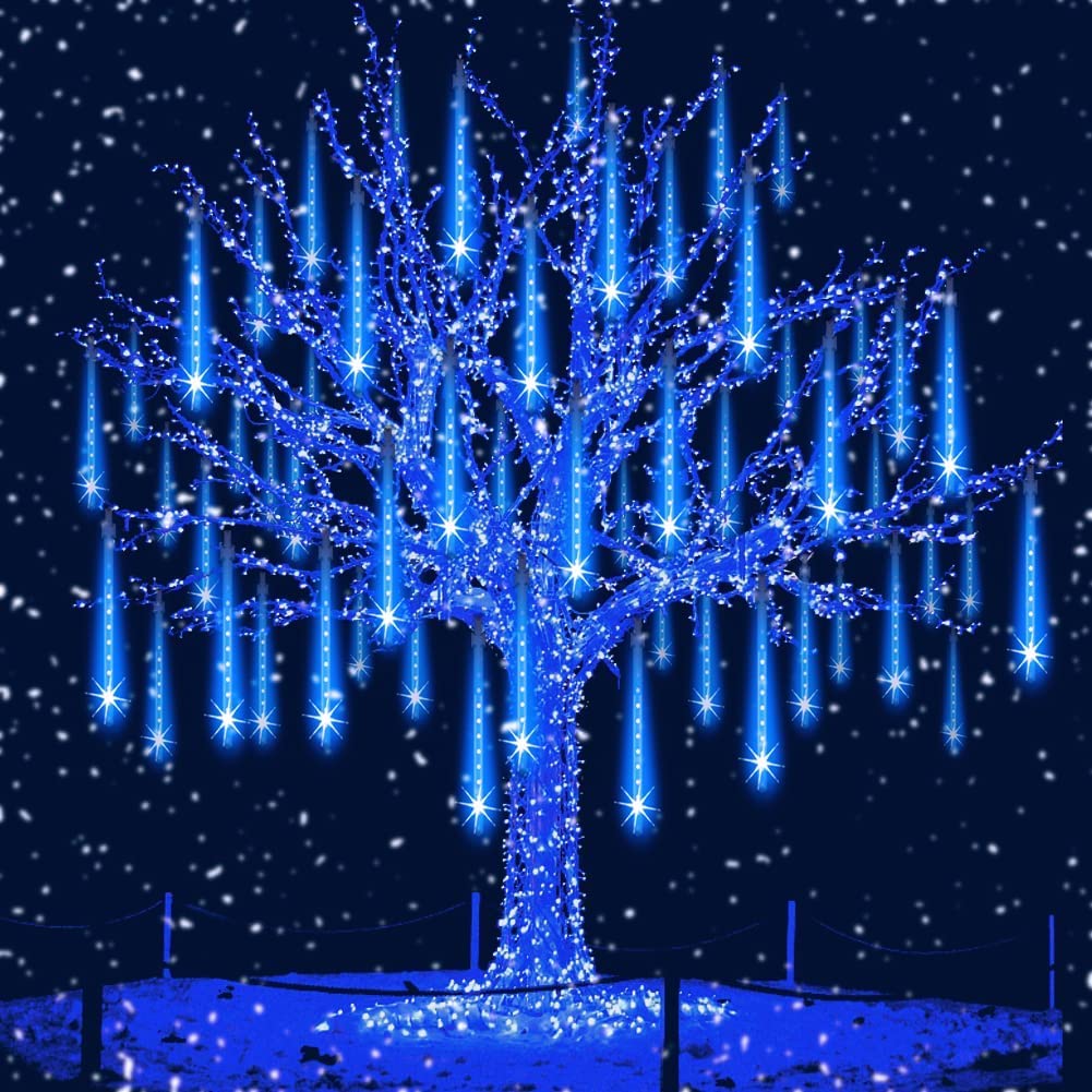 Aukora Blue Meteor Shower Lights