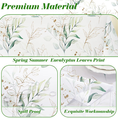Blue and White Floral Tablecloth, Rectangle