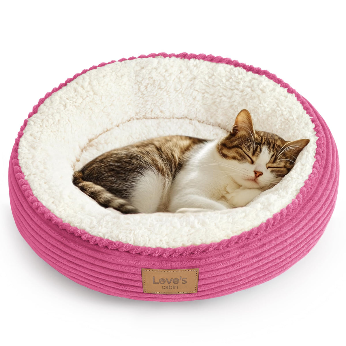 Royal Blue Round Donut Pet Bed