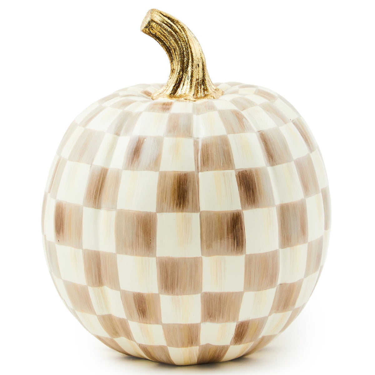 MacKenzie-Childs Resin Pumpkin, Royal Check