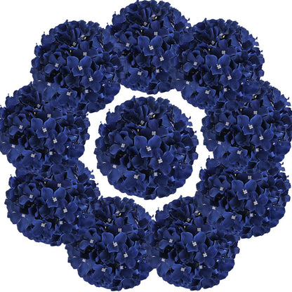 Silk Hydrangea Heads with Stems, Pack of 10
