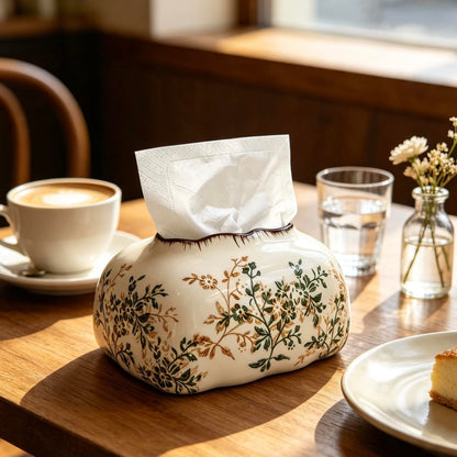 Blue and White Porcelain Tissue Box Holder