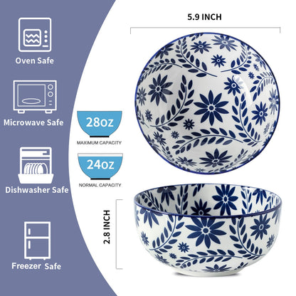 Ceramic Soup Bowls, Set of 6