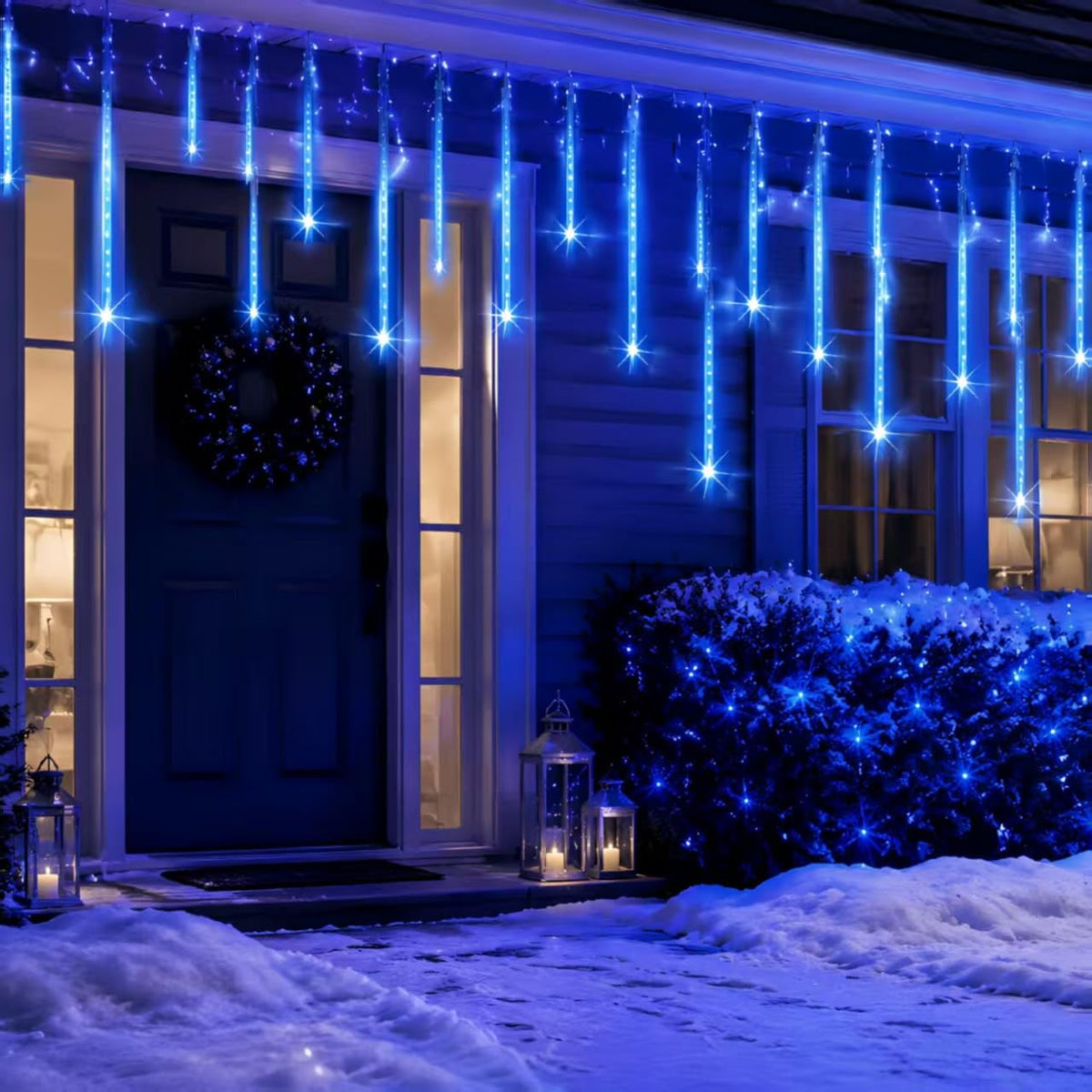 Aukora Blue Meteor Shower Lights