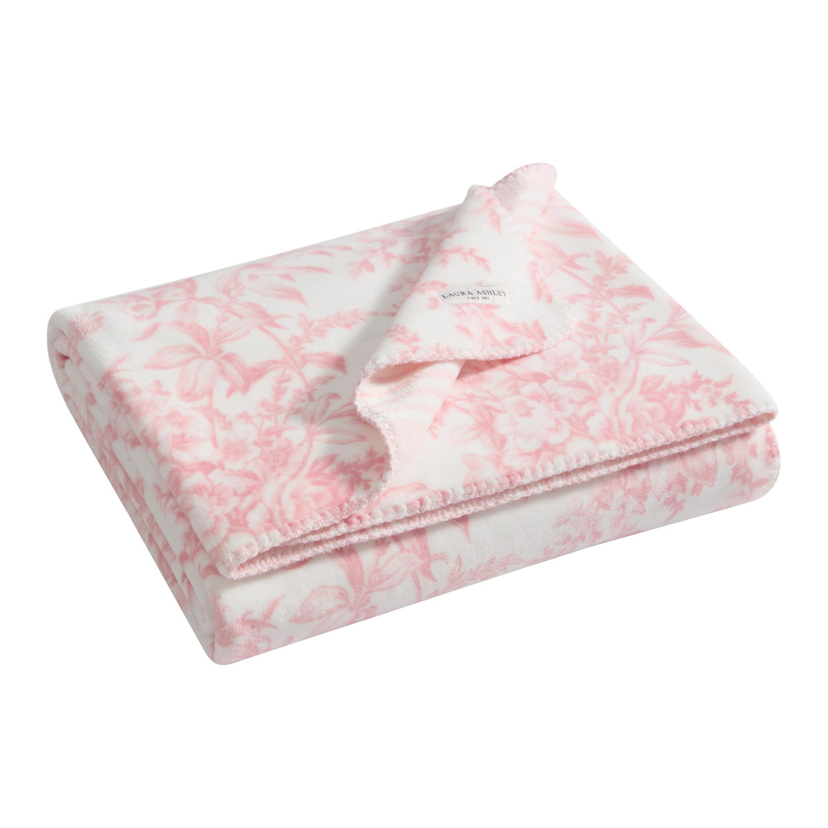 Laura Ashley Reversible Plush Throw, 50x70