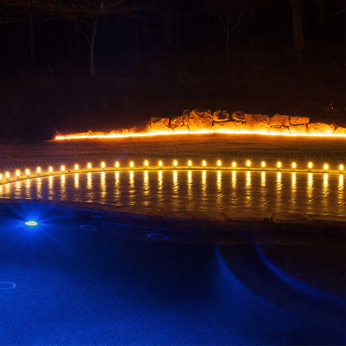 Blue C9 LED Christmas Light Set, 25 Bulbs