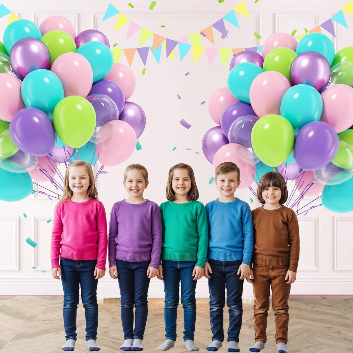 Blue and White Balloon Kit, 60 Pieces