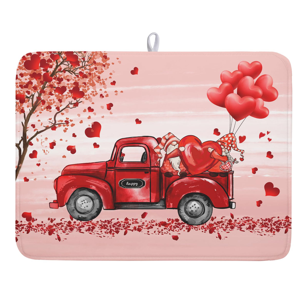 Blue Chinoiserie Floral Dish Drying Mat