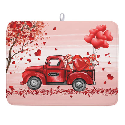 Blue Chinoiserie Floral Dish Drying Mat