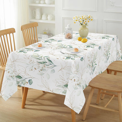Blue and White Floral Tablecloth, Rectangle