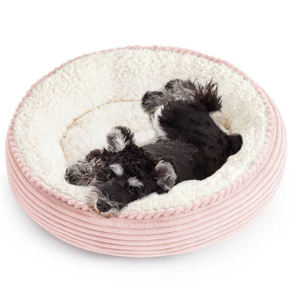 Royal Blue Round Donut Pet Bed