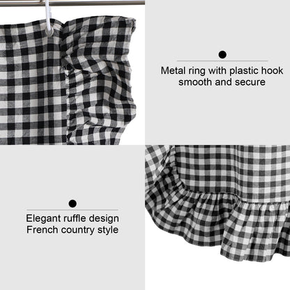 Ruffled Gingham Shower Curtain, 72 x 72