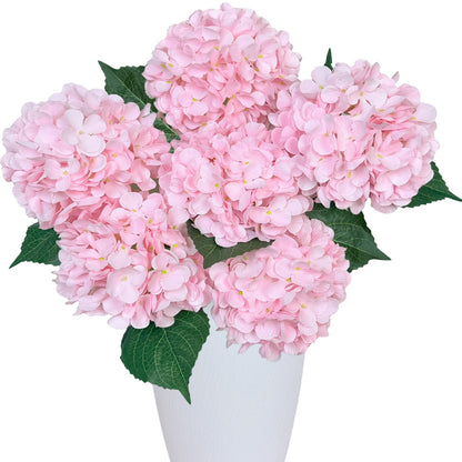 Blue Hydrangea Faux Flowers, 6 Stems