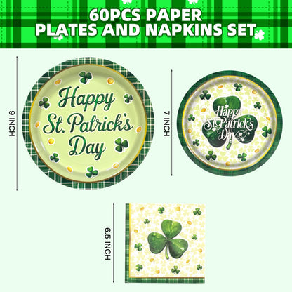 Blue and White Floral Paper Plates and Napkins, Serves 20