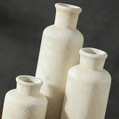Vintage Blue and White Ceramic Vases, Set of 3