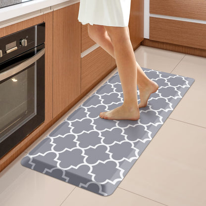 Blue Cushioned Anti-Fatigue Kitchen Mat