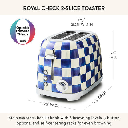 MacKenzie-Childs 2-Slice Toaster, Royal Check