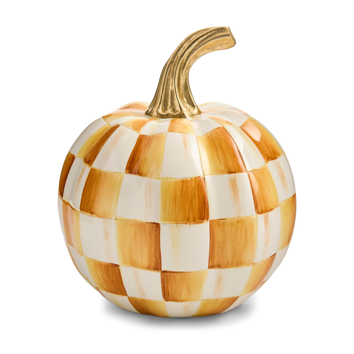 MacKenzie-Childs Resin Pumpkin, Royal Check