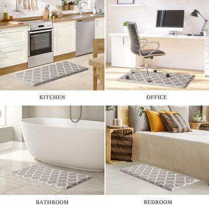 Blue Cushioned Anti-Fatigue Kitchen Mat
