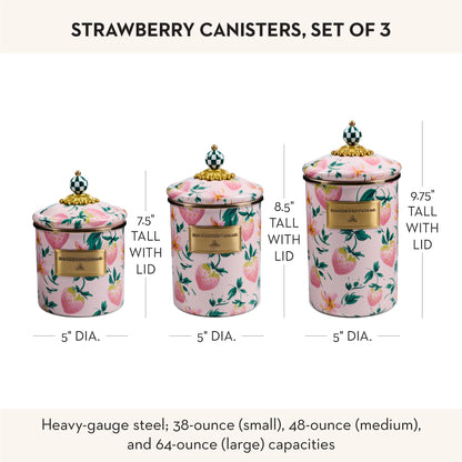 MacKenzie-Childs Enamel Canister Set, Royal Check