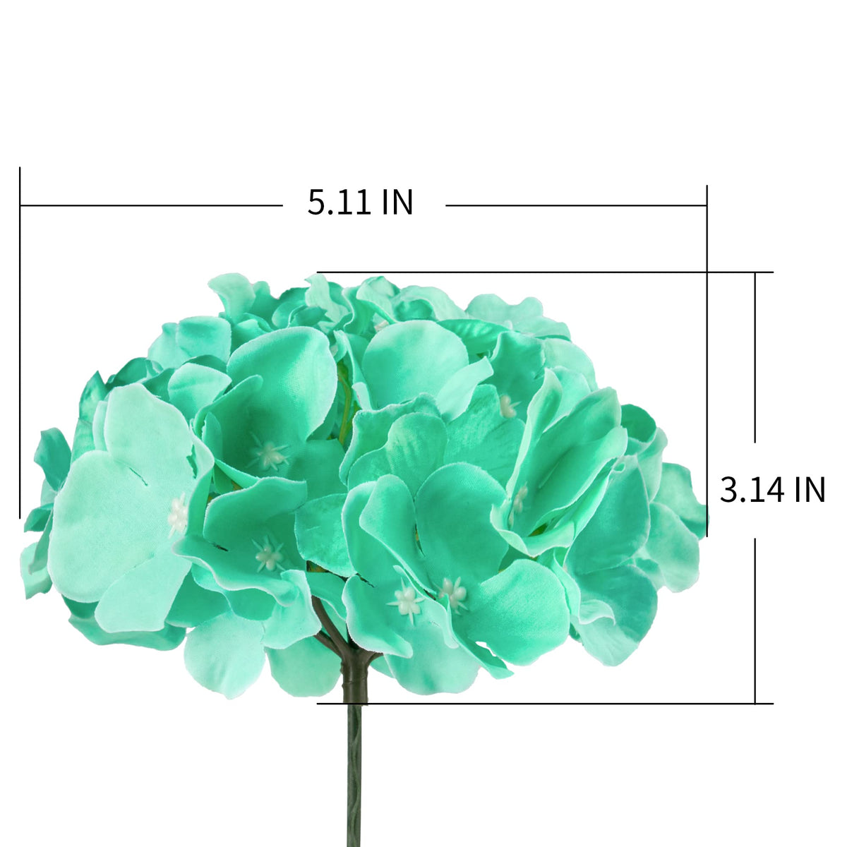 Silk Hydrangea Heads with Stems, Pack of 10