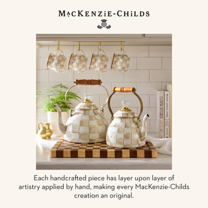 MacKenzie-Childs Enamel Tea Kettle, Royal Check