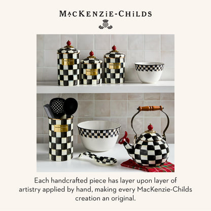 MacKenzie-Childs Enamel Spoon Rest, Royal Check