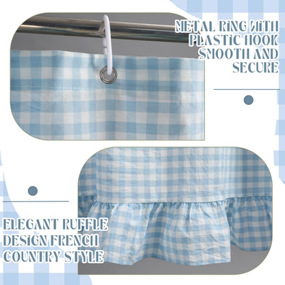 Ruffled Gingham Shower Curtain, 72 x 72