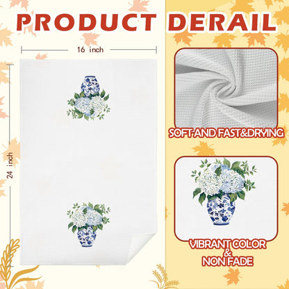 Blue Chinoiserie Kitchen Towel, 16 x 24 Inch