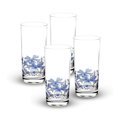 Spode Blue Italian Wine Glasses, Set of 4