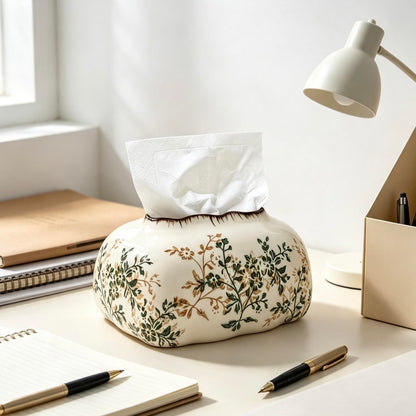 Blue and White Porcelain Tissue Box Holder