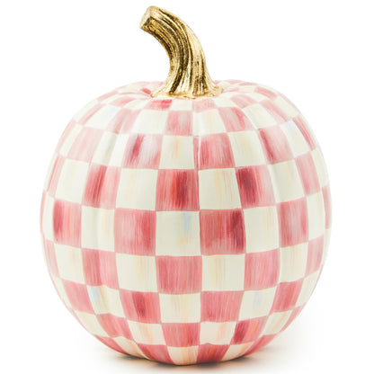 MacKenzie-Childs Resin Pumpkin, Royal Check