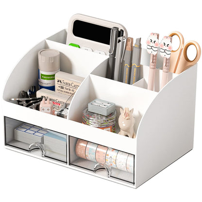 Blue Desk Organizer with 2 Drawers