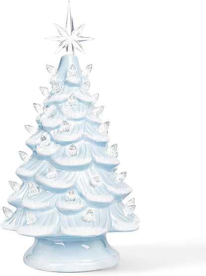 Lighted Ceramic Christmas Tree, 13 Inch